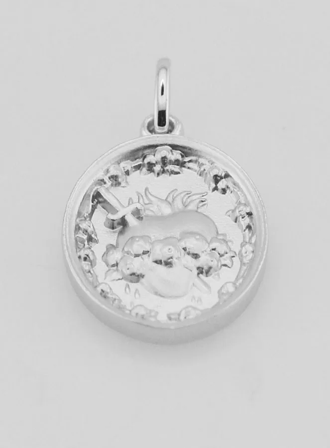 Silber Anhänger Unbeflecktes Herz Mariens - 19mm (pic 2)