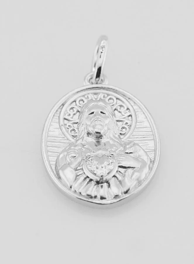 Anhänger Silber und Zirkonia Heiliges Herz Jesu - 19mm (pic 2)