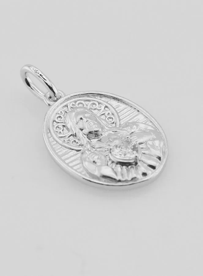 Anhänger Silber und Zirkonia Heiliges Herz Jesu - 19mm (pic 3)