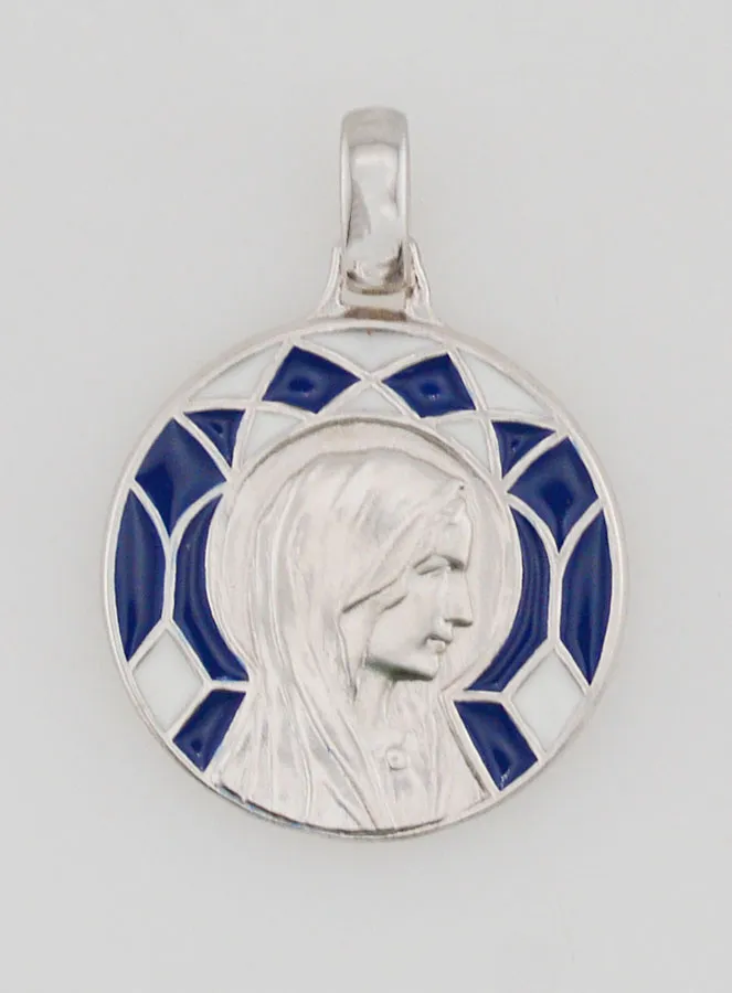 Medaille Gottesmutter und Lourdes Doppelseitig - 18mm (pic 1)