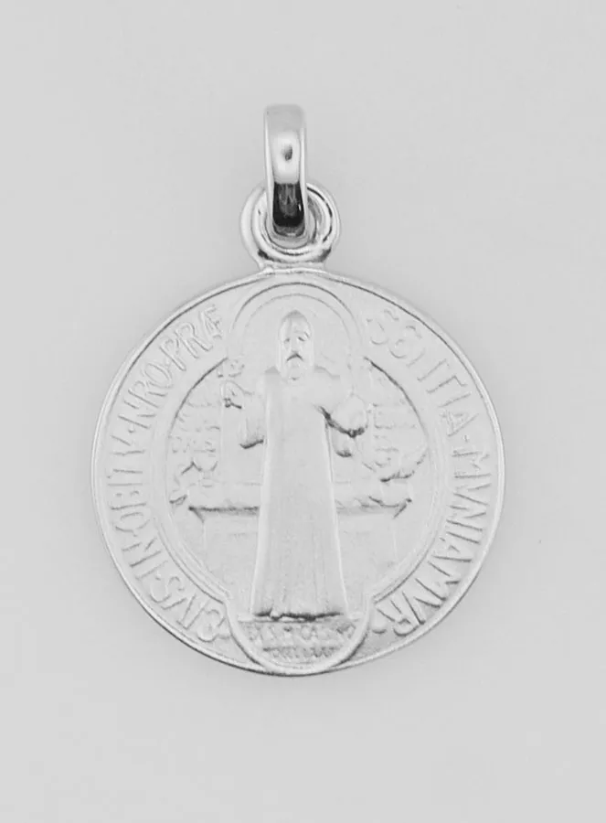 Medaille des Heiligen Benedikt Silber - 16mm (pic 1)