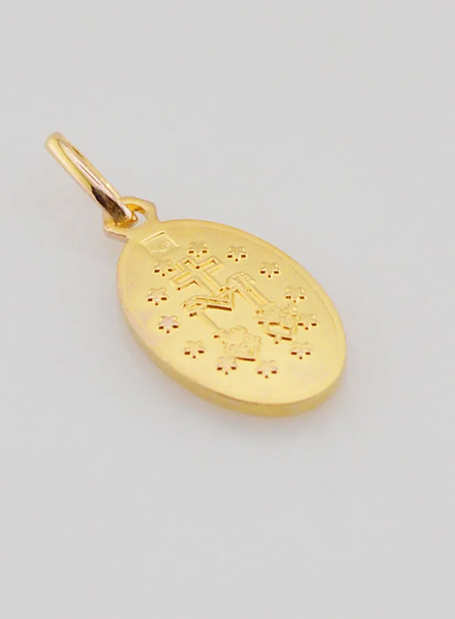 Wundertätige Medaille Vergoldet auf Silber Basis - 13mm (pic 2)