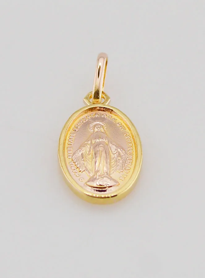 Wundertätige Medaille Vergoldet auf Silber Basis - 13mm (pic 3)