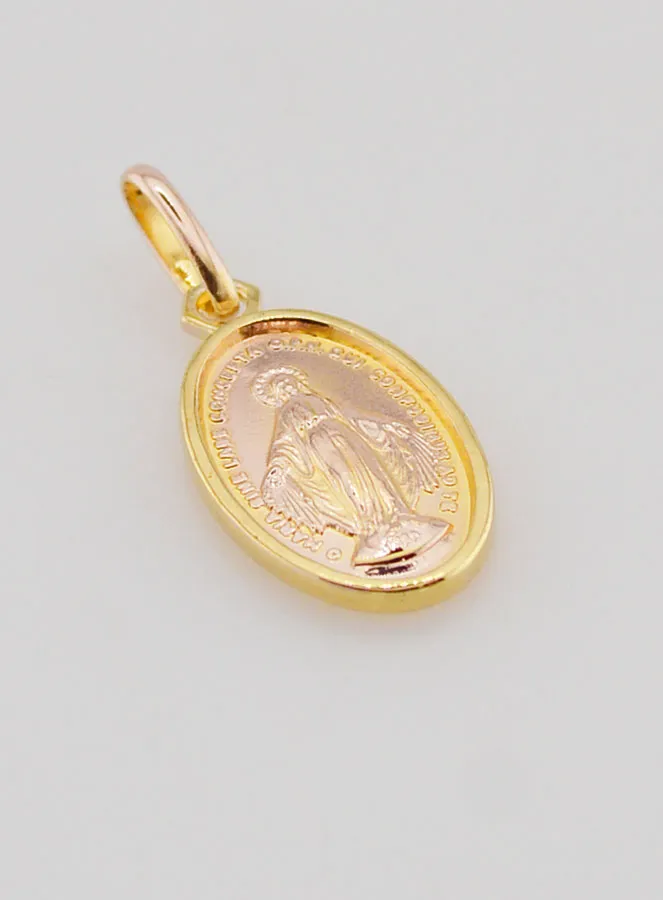 Wundertätige Medaille Vergoldet auf Silber Basis - 13mm (pic 4)