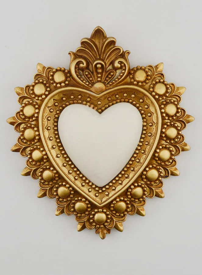 Ex Voto Wanddekoration Gold und Elfenbein - 13cm (pic 1)