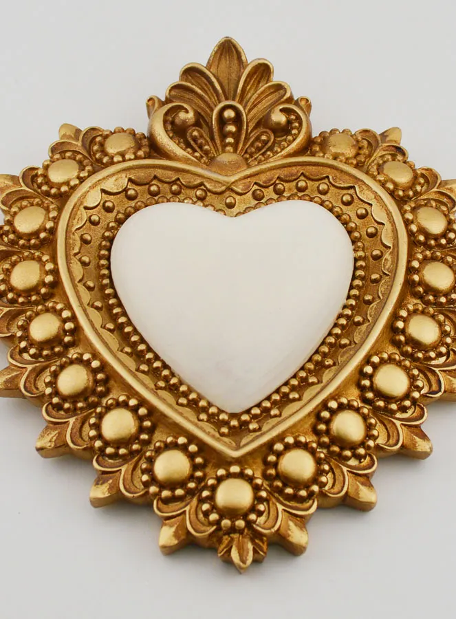 Ex Voto Wanddekoration Gold und Elfenbein - 13cm (pic 2)