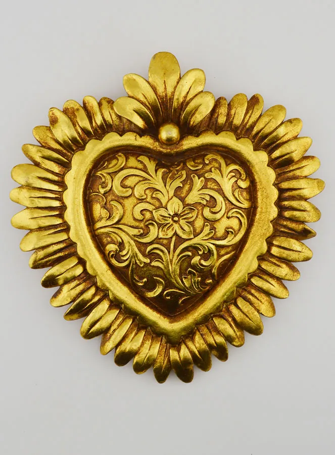 Ex Voto Wandbild Blumenherz - 16cm (pic 1)
