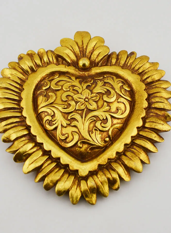 Ex Voto Wandbild Blumenherz - 16cm (pic 2)