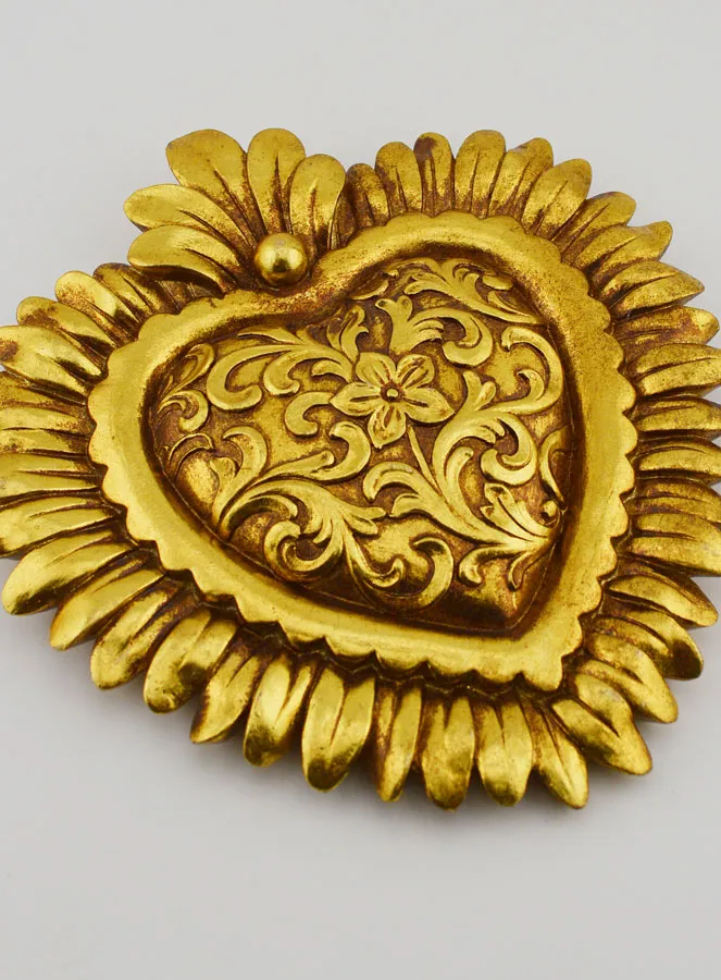 Ex Voto Wandbild Blumenherz - 16cm (pic 3)