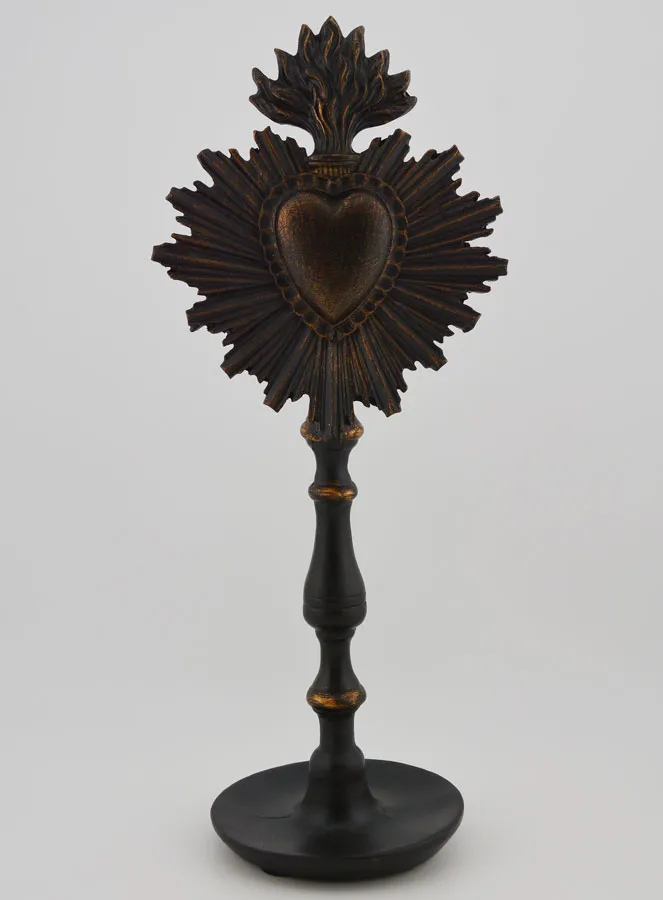 Ex Voto auf Sockel Schwarz & Bronze - 23cm (pic 1)