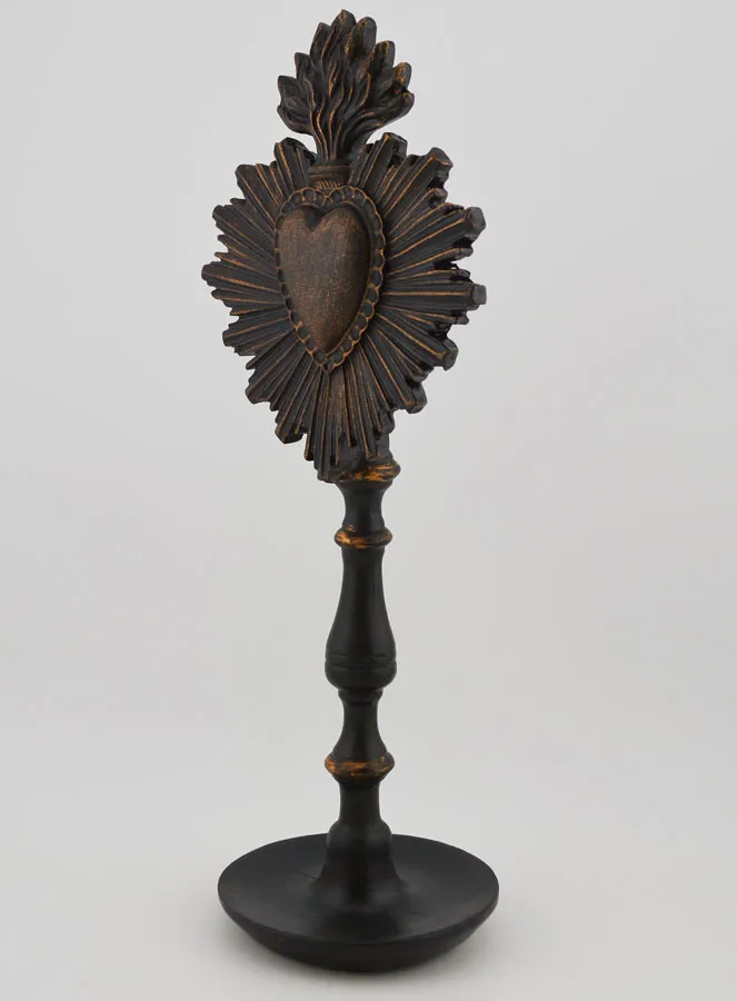 Ex Voto auf Sockel Schwarz & Bronze - 23cm (pic 2)