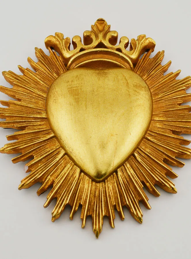 Ex Voto Wanddekoration Gekröntes Herz – 18cm (pic 2)