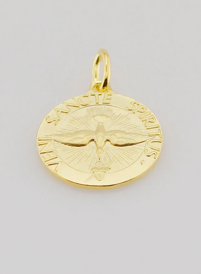 Vergoldete Medaille Heiliger Geist und Hymne – 18 mm (pic 2)