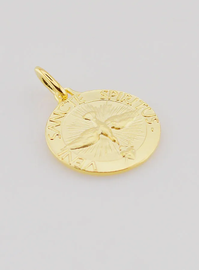 Vergoldete Medaille Heiliger Geist und Hymne – 18 mm (pic 3)