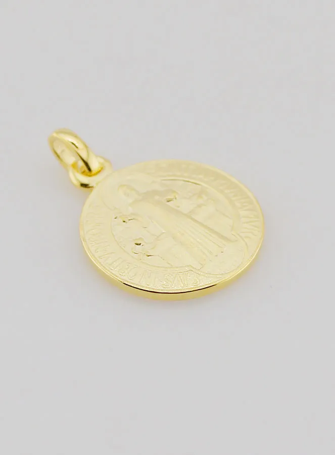 Vergoldete Medaille des Heiligen Benedikt - 16mm (pic 3)