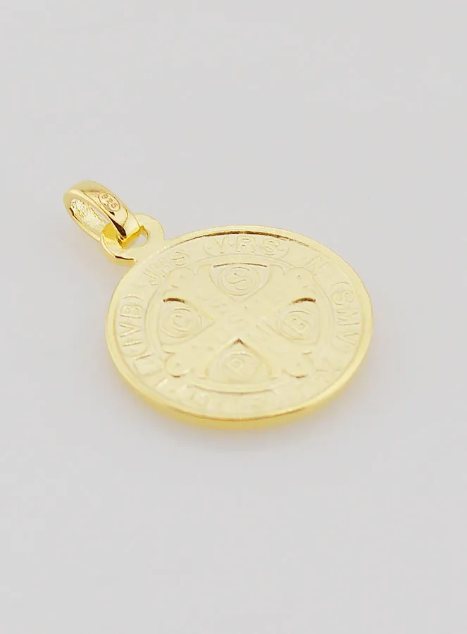Vergoldete Medaille des Heiligen Benedikt - 16mm (pic 4)