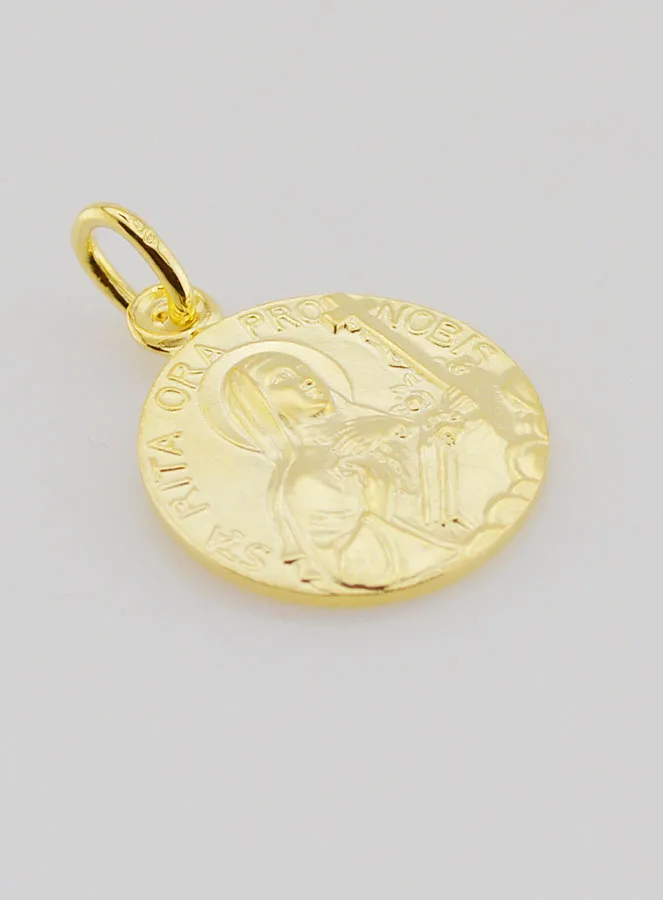 Vergoldete Medaille Heilige Rita - 18mm (pic 3)