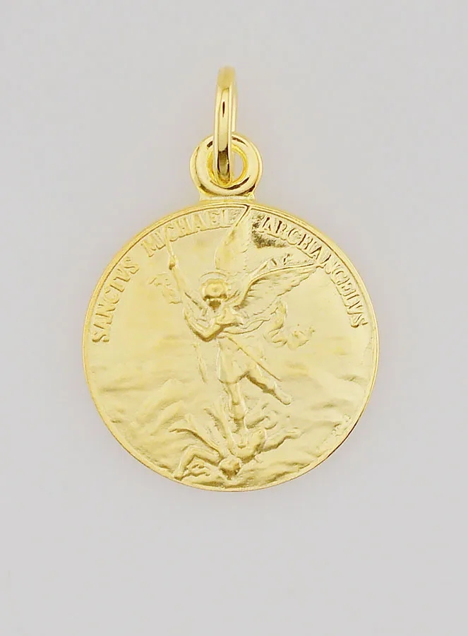 Vergoldeter Anhänger Heiliger Erzengel Michael – 18mm (pic 1)