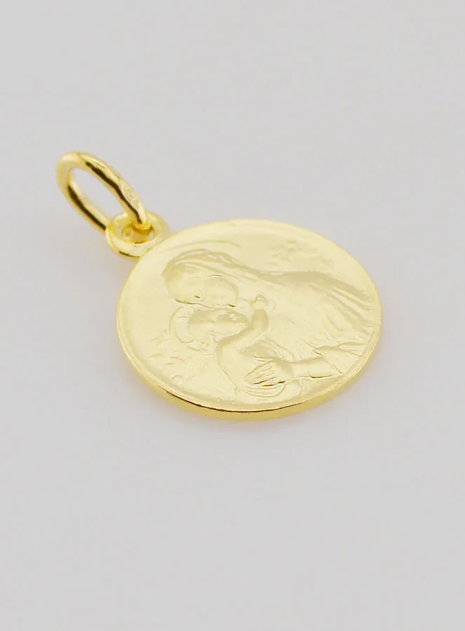 Vergoldete Medaille Madonna von Botticelli - 16mm (pic 3)