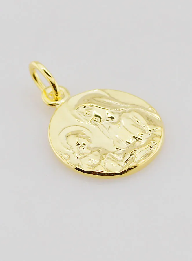 Medaille Heilige Anna und die Jungfrau Maria Vergoldet - 16 mm (pic 3)