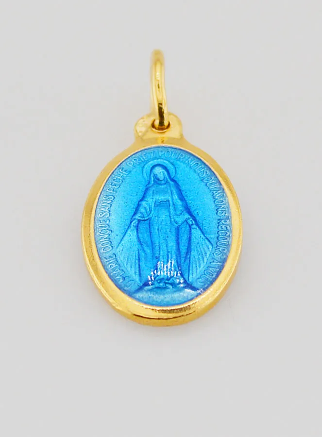 Wundertätige Medaille Blau Emaille - 17mm (pic 2)