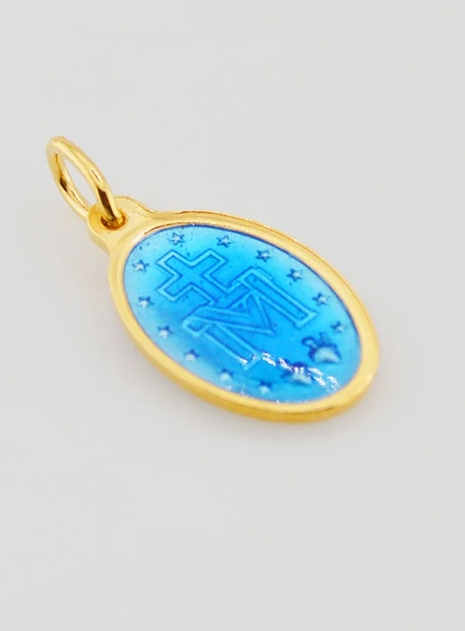 Wundertätige Medaille Blau Emaille - 17mm (pic 4)