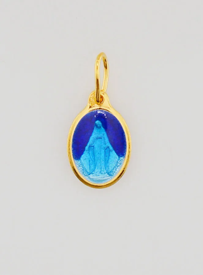 Wundertätige Medaille Blau Emaille - 10mm (pic 1)