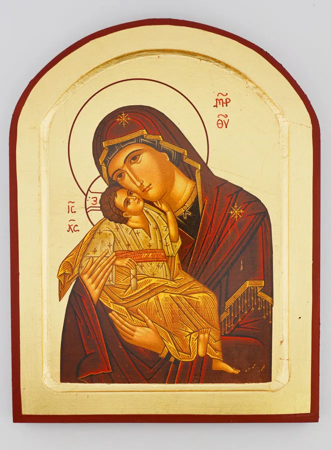 Religiöse Ikone Muttergottes der Zärtlichkeit Halbrund - 23cm (pic 1)