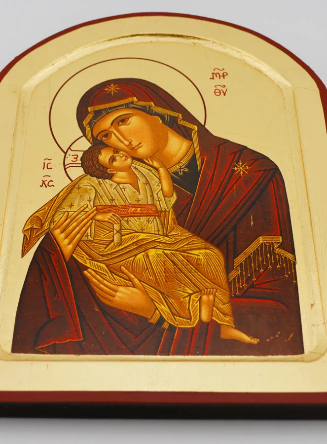 Religiöse Ikone Muttergottes der Zärtlichkeit Halbrund - 23cm (pic 2)