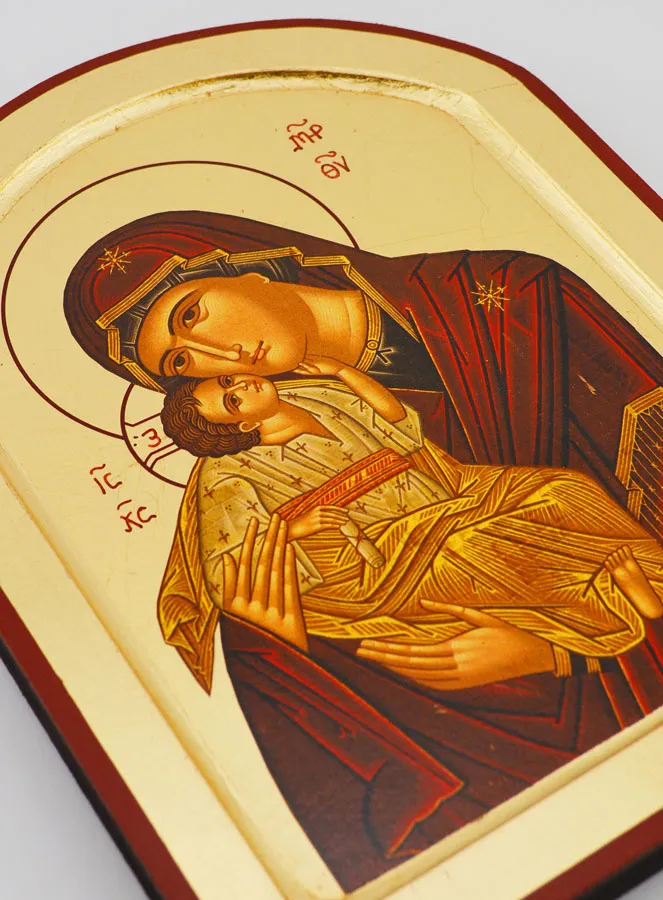 Religiöse Ikone Muttergottes der Zärtlichkeit Halbrund - 23cm (pic 3)