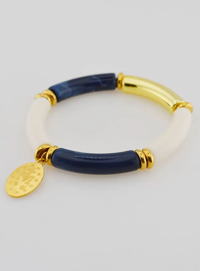 Religiöses Armband Wundertätige Medaille - Dunkel Blau (pic 4)