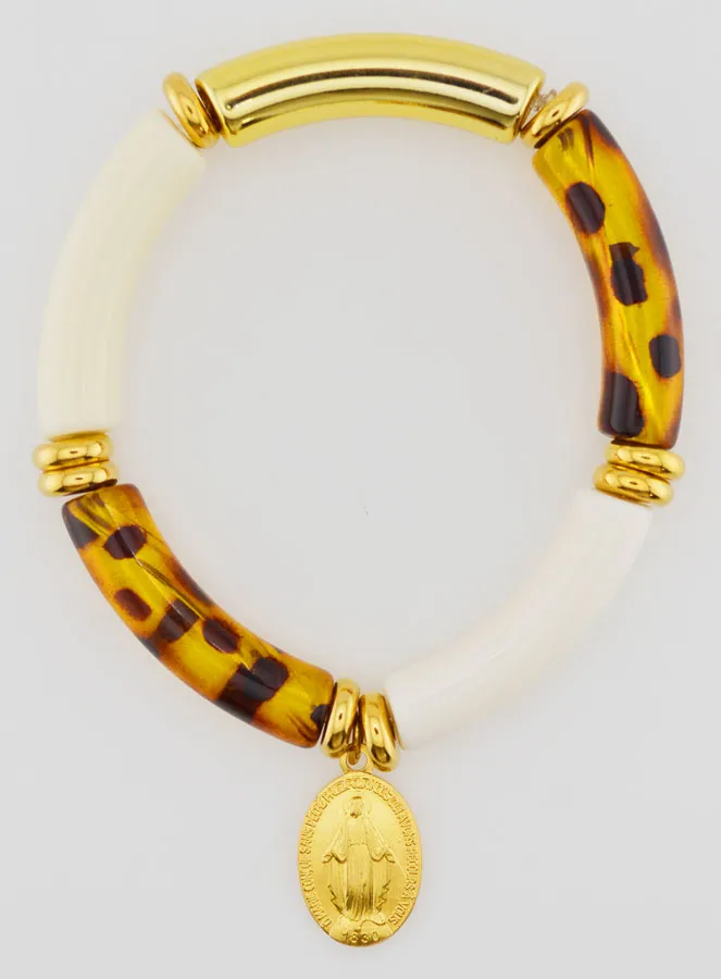 Religiöses Armband Wundertätige Medaille - Leoparden Muster (pic 1)