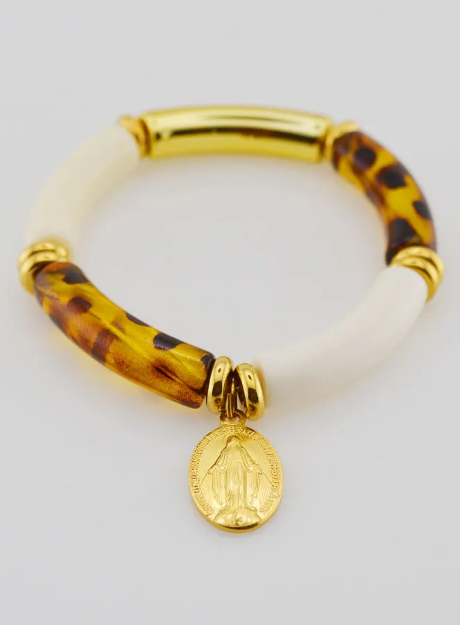Religiöses Armband Wundertätige Medaille - Leoparden Muster (pic 2)