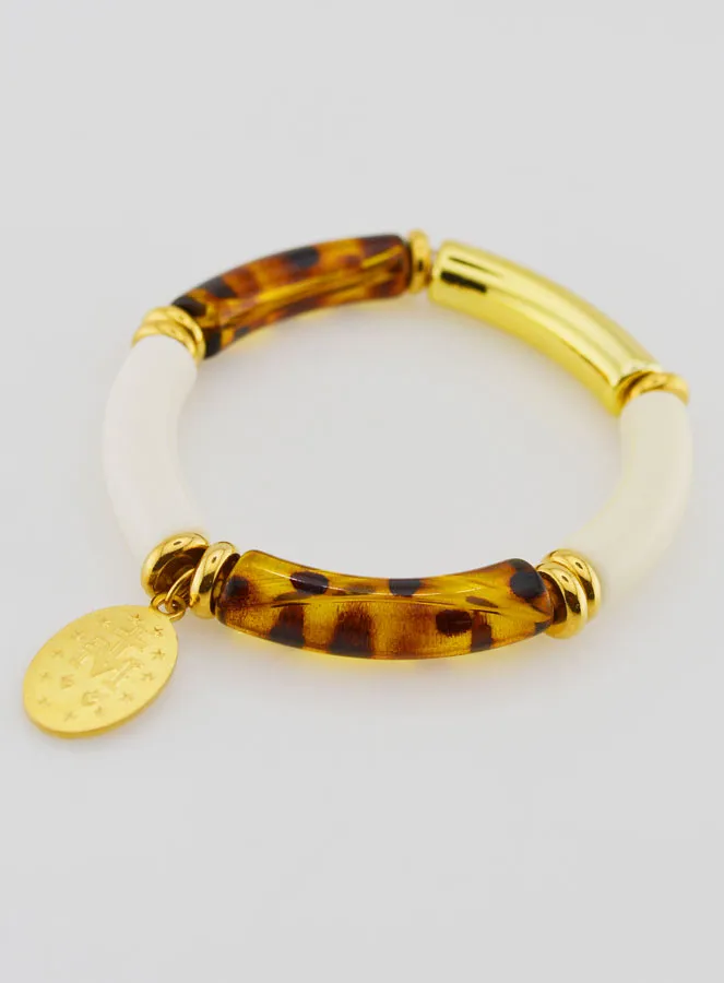 Religiöses Armband Wundertätige Medaille - Leoparden Muster (pic 3)