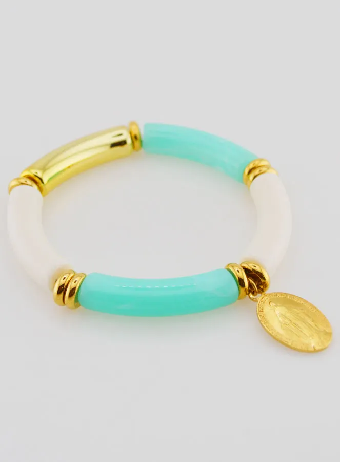 Religiöses Armband Wundertätige Medaille - Türkis (pic 3)
