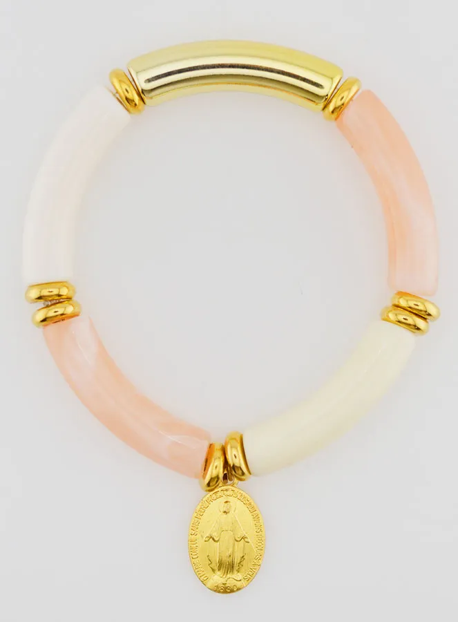 Religiöses Armband Wundertätige Medaille - Rosa (pic 1)