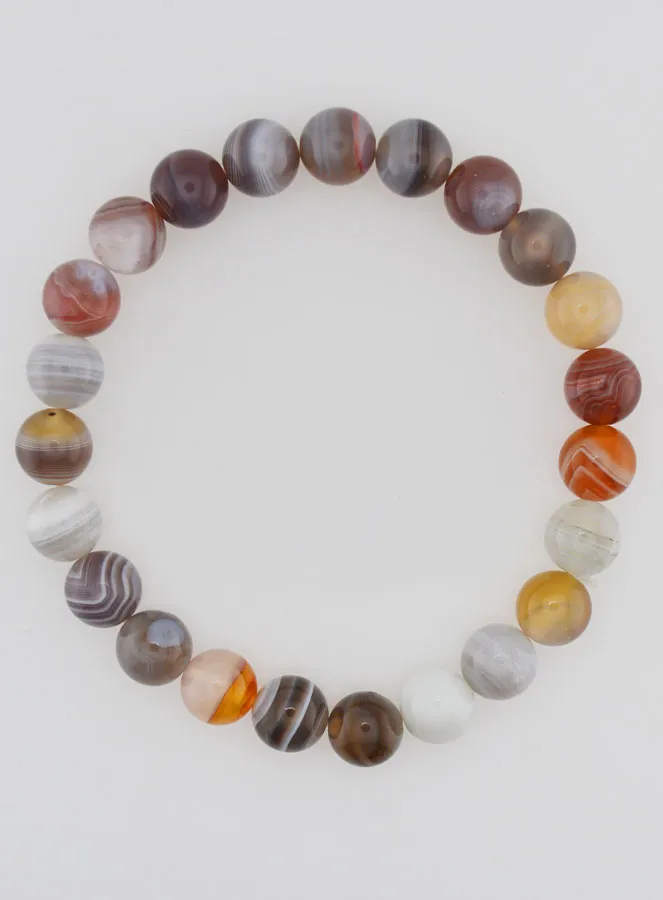 Edelstein Armband aus Botswana-Achat - 8 mm (pic 1)