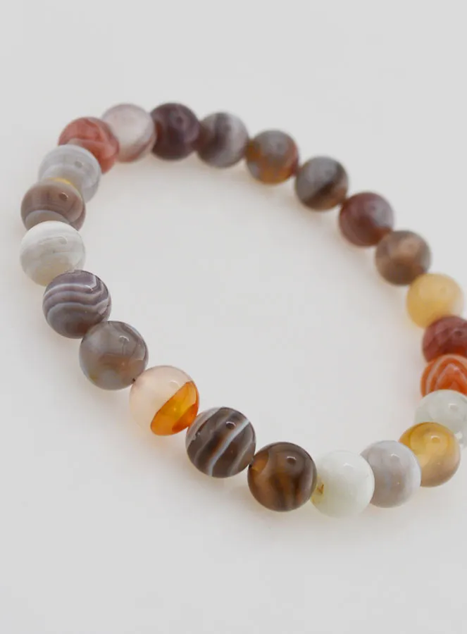 Edelstein Armband aus Botswana-Achat - 8 mm (pic 3)