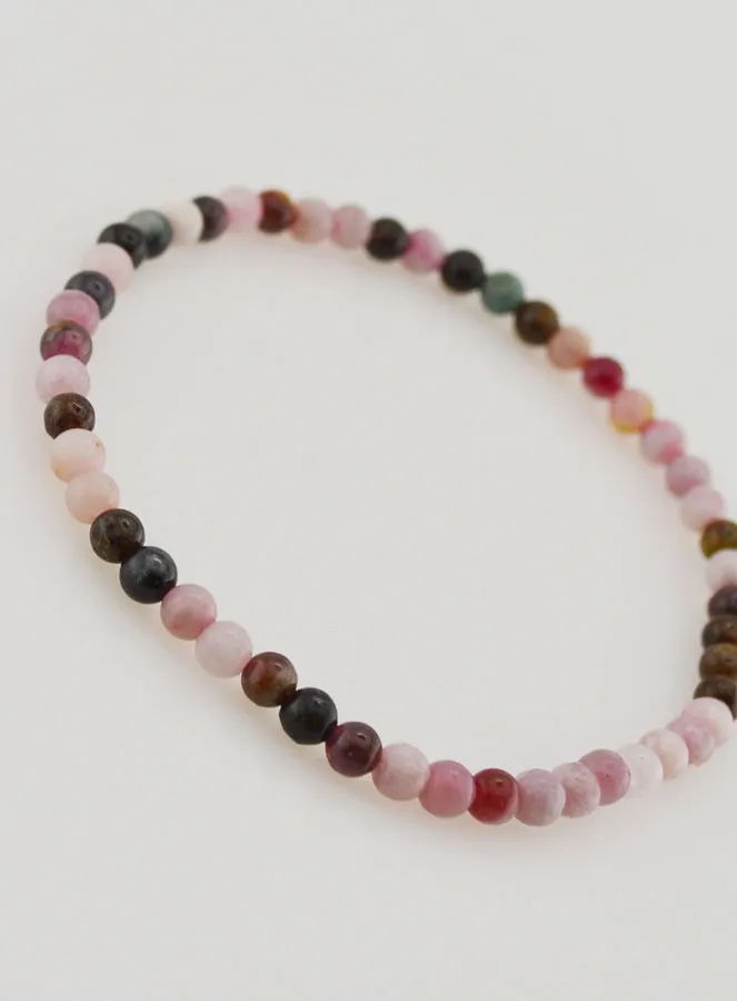 Edelstein Armband Mehrfarbiger Turmalin - 4mm (pic 3)
