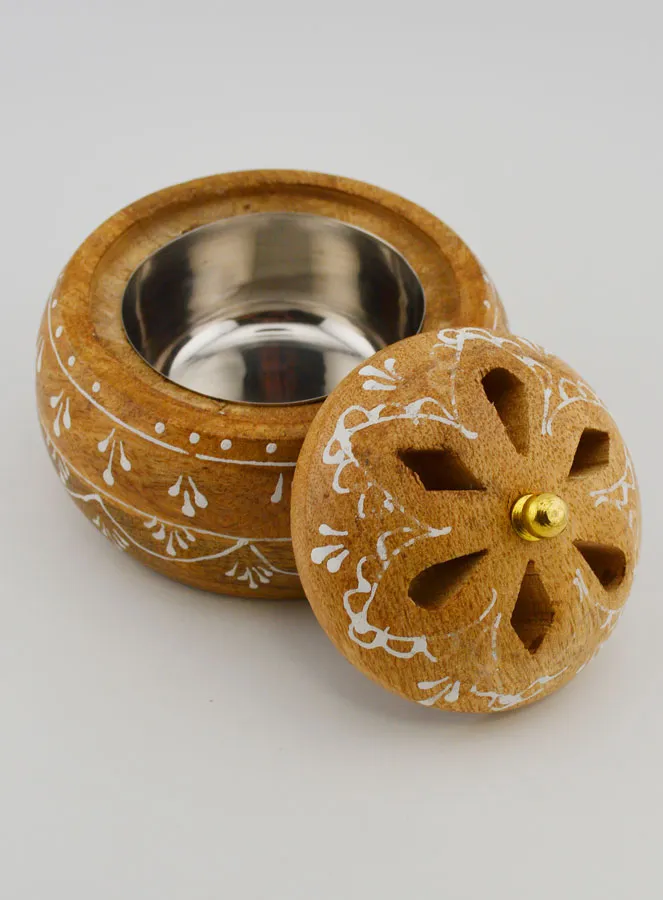 Handgefertigtes Räuchergefäß aus Holz - 10cm (pic 2)