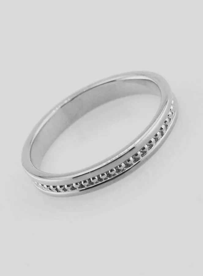 Ring Trauring aus Poliertem Sterling Silber - Größe 54 (pic 3)