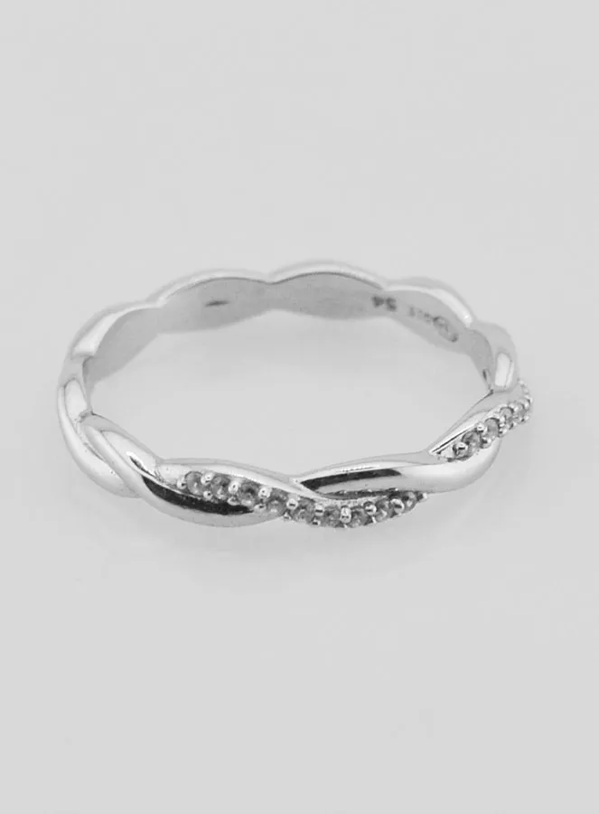 Verflochtener Ring Ehering aus 925er Silber - Größe 54 (pic 1)