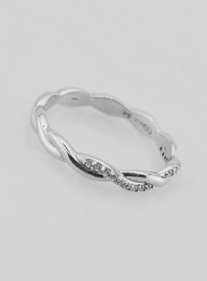 Verflochtener Ring Ehering aus 925er Silber - Größe 54 (pic 2)