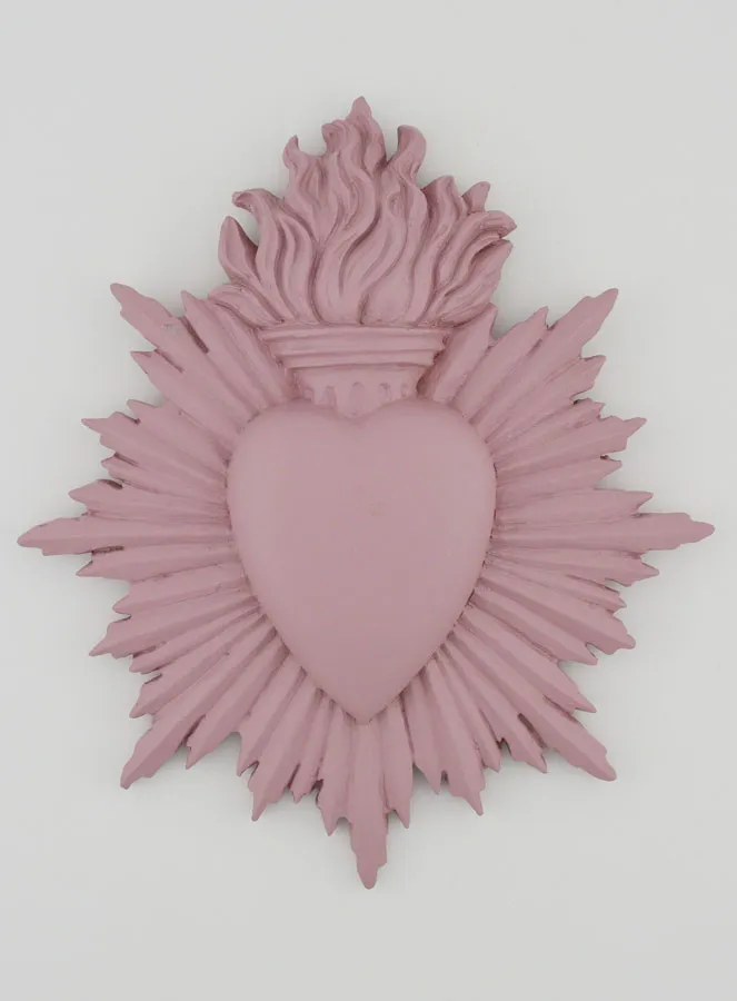 Ex Voto Wanddekoration Strahlendes Herz 17 cm – Rosa (pic 1)