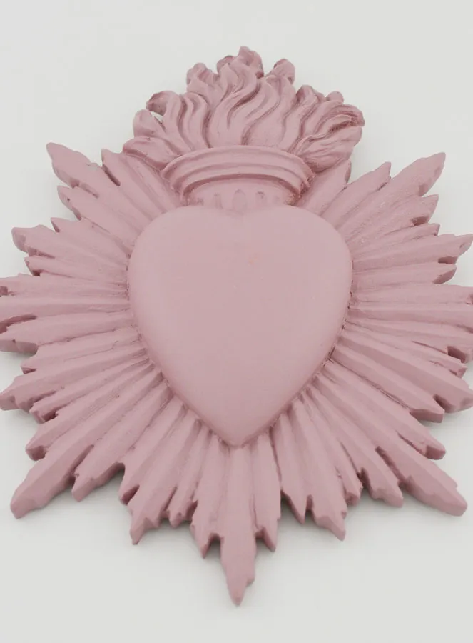 Ex Voto Wanddekoration Strahlendes Herz 17 cm – Rosa (pic 2)