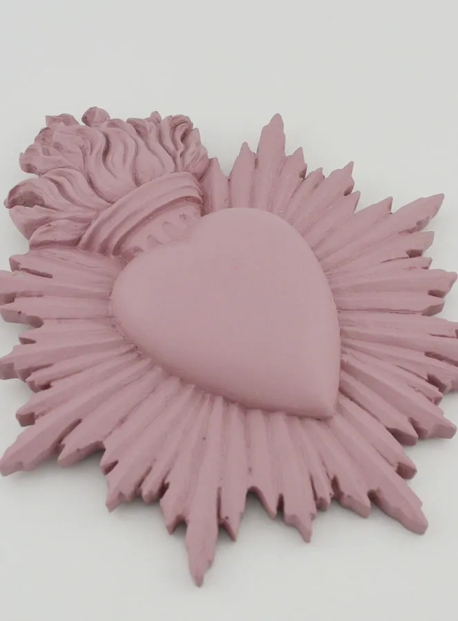 Ex Voto Wanddekoration Strahlendes Herz 17 cm – Rosa (pic 3)