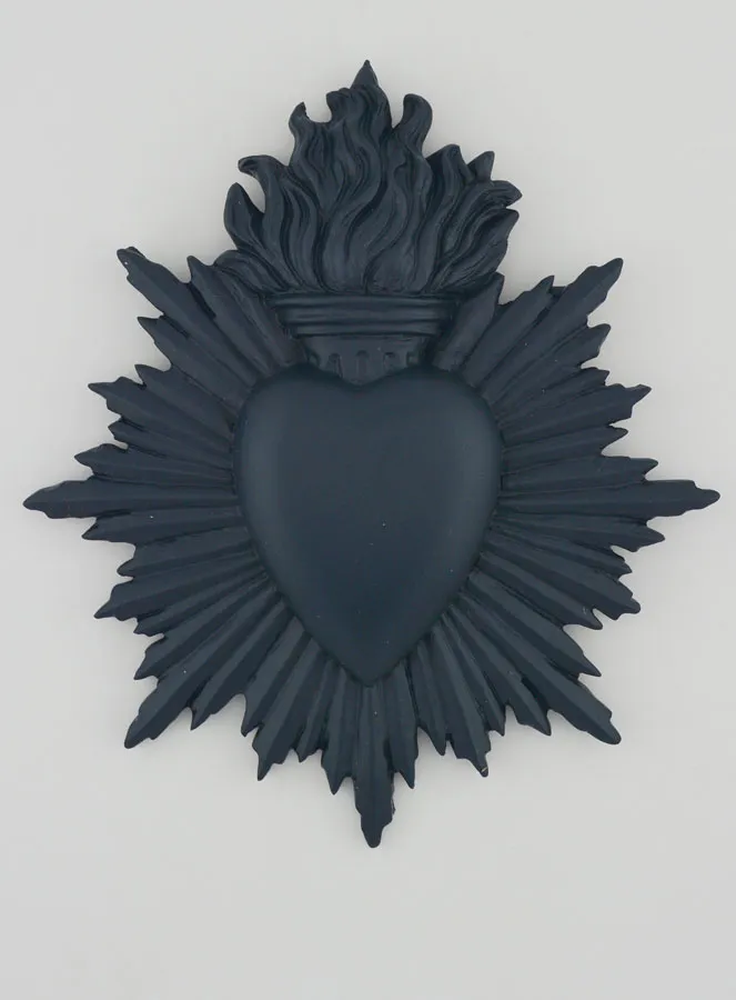 Ex Voto Wanddekoration Strahlendes Herz 17 cm – Blau Grau (pic 1)