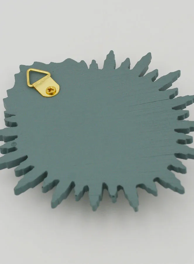 Ex-Voto Wanddekoration Strahlendes Herz 11 cm – Grau Grün (pic 4)