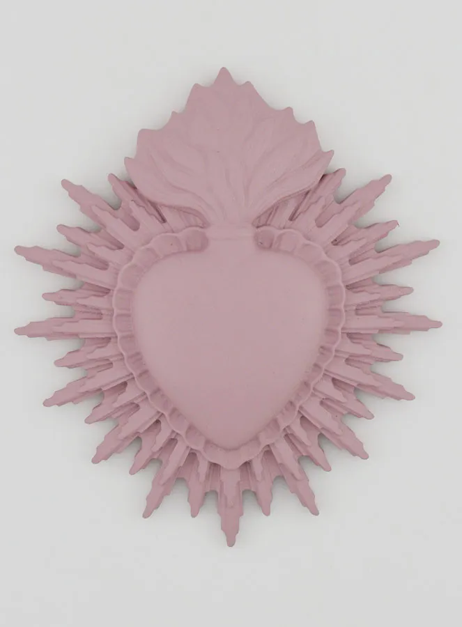 Ex Voto Wanddekoration Strahlendes Herz 11 cm – Rosa (pic 1)