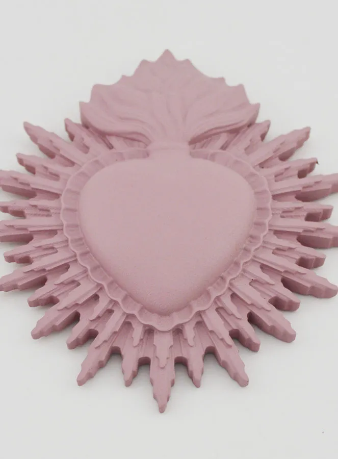Ex Voto Wanddekoration Strahlendes Herz 11 cm – Rosa (pic 2)